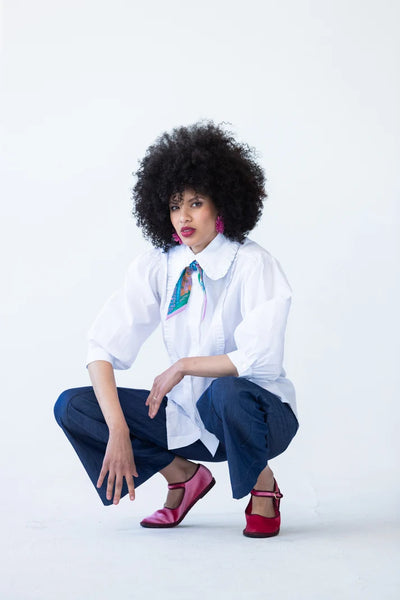 Claire Summer White Frill Shirt