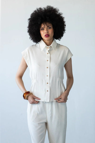 Reese Stone Shirt with Elasticated Waist