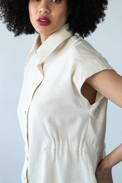 Reese Stone Shirt with Elasticated Waist