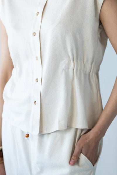Reese Stone Shirt with Elasticated Waist