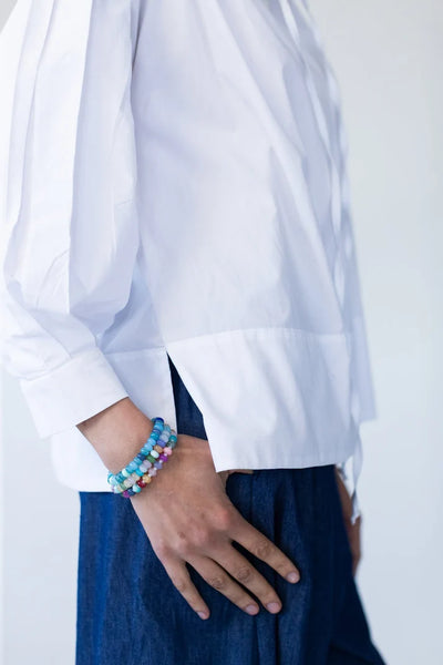 Blake Relaxed Puff Sleeve White Shirt