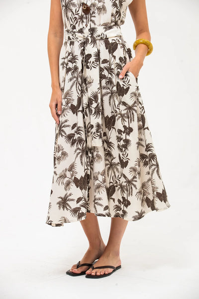 Cabo Dress - Chocolate and White