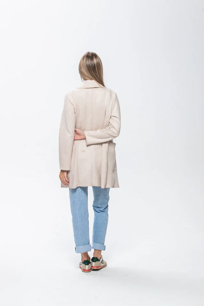 SALE Kate Waterfall Coat - Creme (ONLY IN 36 & 38)