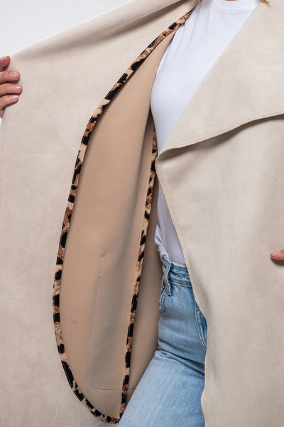 SALE Kate Waterfall Coat - Creme (ONLY IN 36 & 38)
