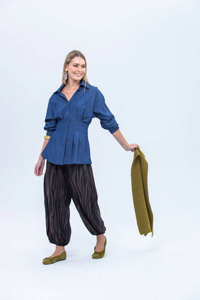 Stella Balloon Pants - Chocolate Animal print