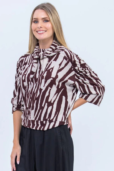 Isadora Knit - Burgundy and Creme
