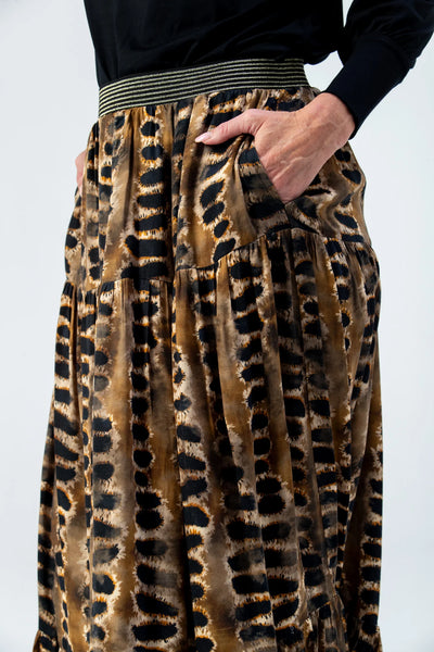 SALE Marbella Tiered Skirt - Animal Print (ONLY in 34)