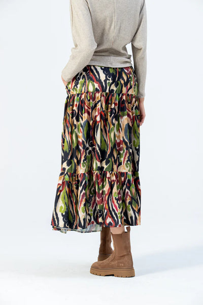 SALE Marbella Tiered Skirt - Abstract (IN 32 & 40)