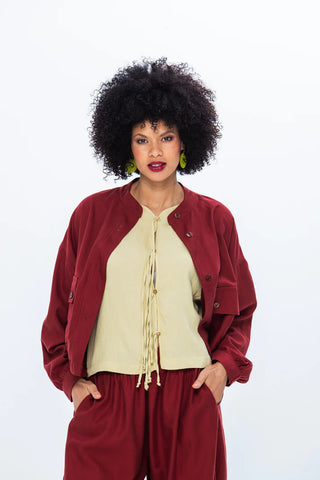 Cate Bomber Jacket -Rust