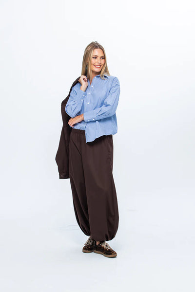 Hepburn Winter Shirt - Blue & White Stripe