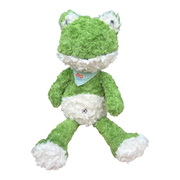 Plush Soft Toy 30cm – Green & White Frog