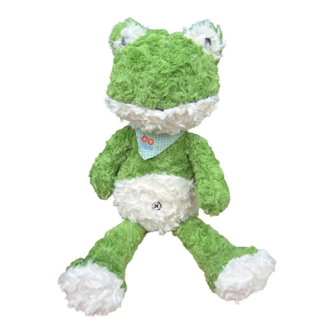Plush Soft Toy 30cm – Green & White Frog