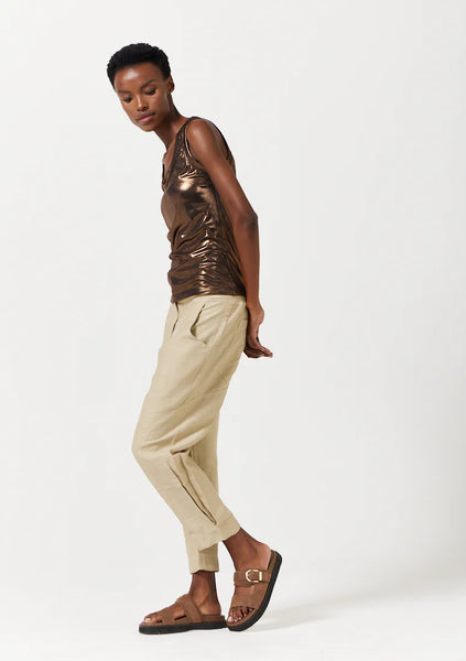 Arco Linen Pants (in Khaki or Grey)