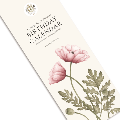 Birth Flowers Birthday Calendar