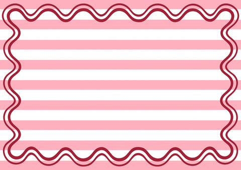 Paper Placemats - Red Wave Stripe