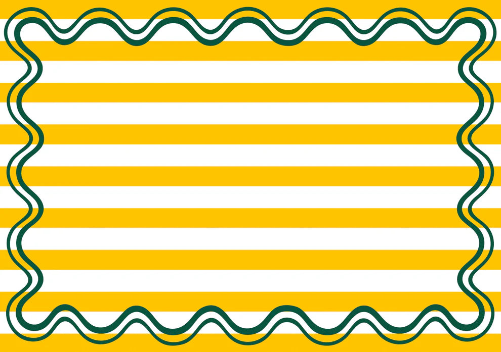 Paper Placemats - Yellow Wave Stripe