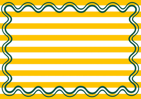 Paper Placemats - Yellow Wave Stripe