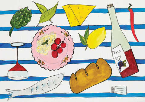 Paper Placemats - Matt blue Festive