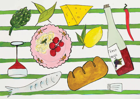 Paper Placemats - Matt green Festive