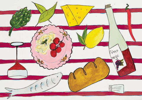 Paper Placemats - Matt red Festive
