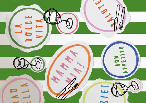 Paper Placemats - Matt green Mama Mia