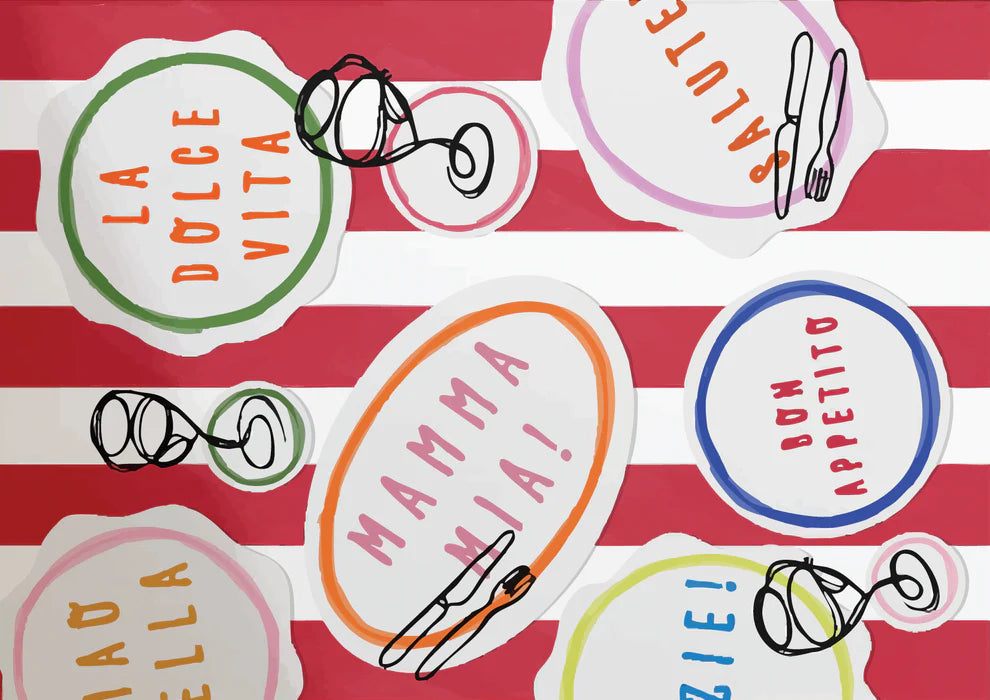 Paper Placemats - Matt red Mama Mia