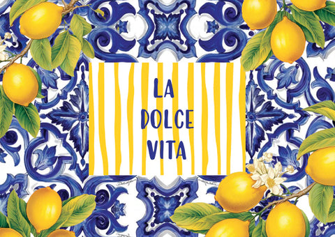 Paper Placemats - Blue La Dolce Vita