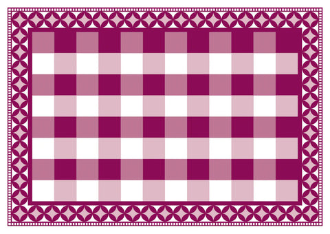 Paper Placemats - Magenta Gingham