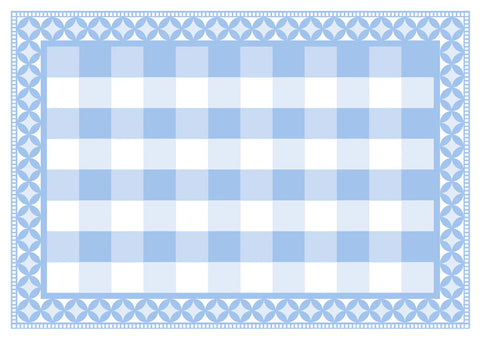 Paper Placemats - Blue Gingham