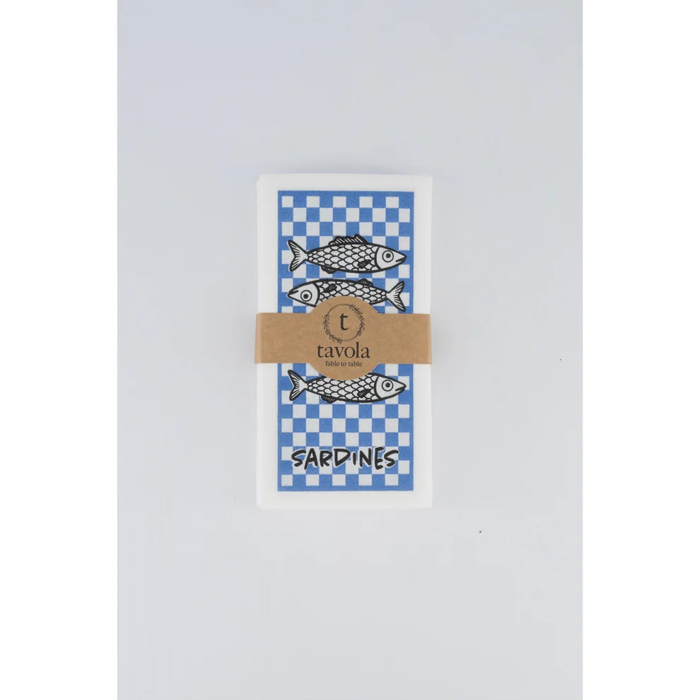 Tavola Biodegradable Slim napkins - Sardine