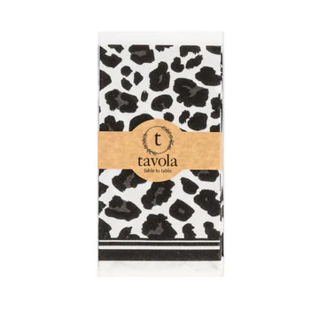Tavola Biodegradable Slim napkins - Black Leopard