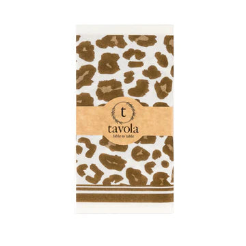 Tavola Biodegradable Slim napkins - Brown Leopard