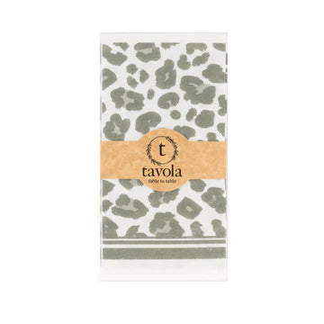 Tavola Biodegradable Slim napkins - Grey Leopard