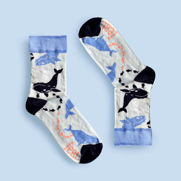 Ladies’ Whale Away socks | Southern Right Whale socks