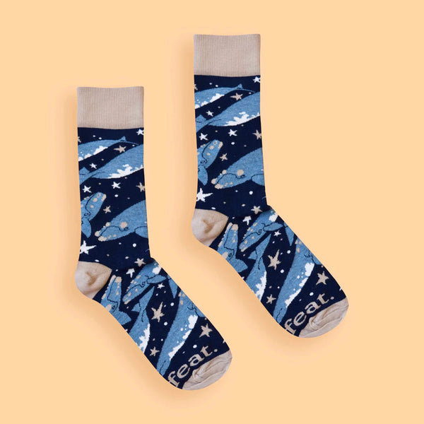 Men’s Milky Whale socks | Southern Right Whale socks