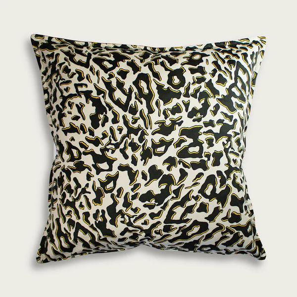 Zhi Zulu Leopard Ebony/Ivory Velvet Scatter Cushion