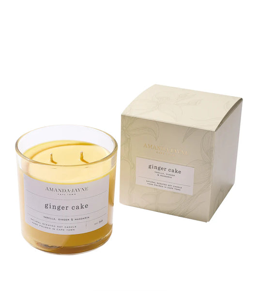 Amanda Jayne Ginger Cake Double Wick Glass Candles