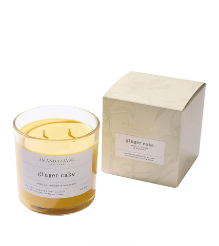 Amanda Jayne Ginger Cake Double Wick Glass Candles