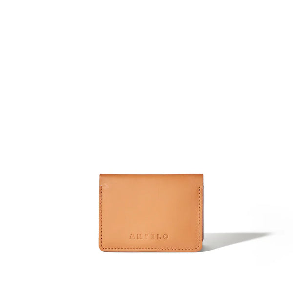 Ozzie leather card wallet - Almond Tan