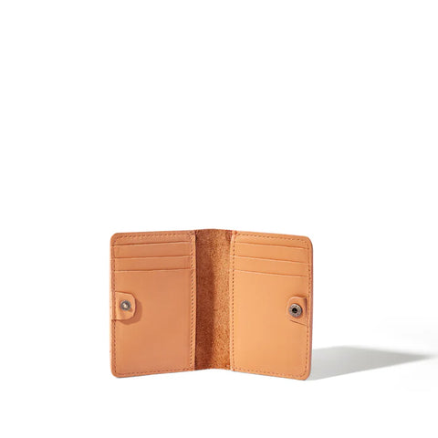 Ozzie leather card wallet - Almond Tan