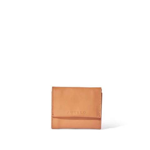 Billie Leather Small Trifold Wallet - Almond Tan