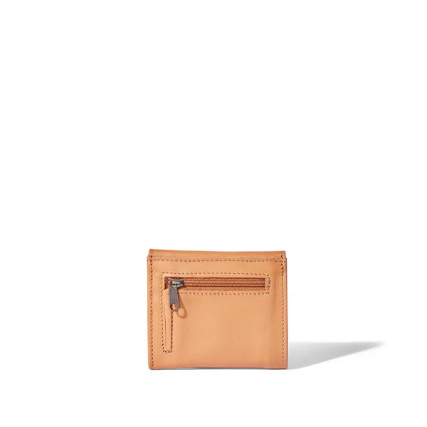 Billie Leather Small Trifold Wallet - Almond Tan