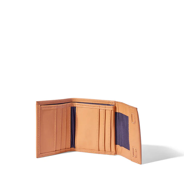 Billie Leather Small Trifold Wallet - Almond Tan