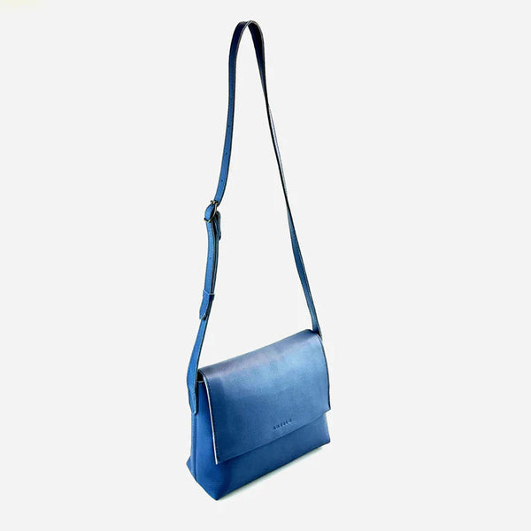 Astrid Prism Pebble Leather Crossbody - Orion Blue