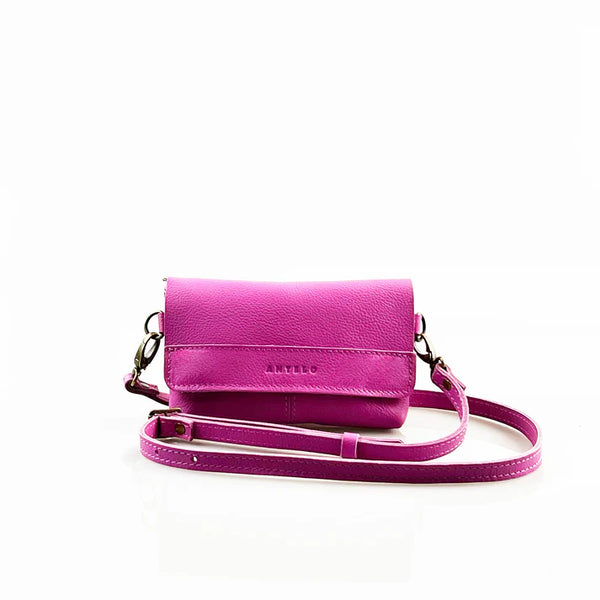 Alfi Micro Leather Crossbody - Purple Orchid