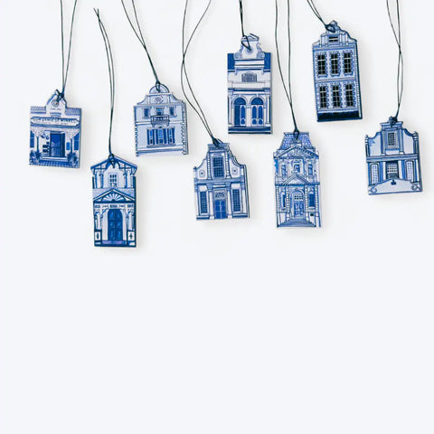 Stellenbosch Delft Gift Tags | Set of 8 | Blue & White Heritage Design