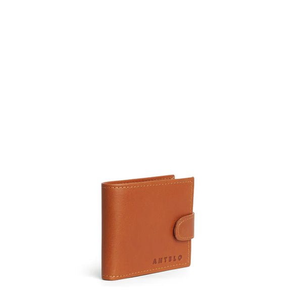 James mens leather bifold wallet - Cider