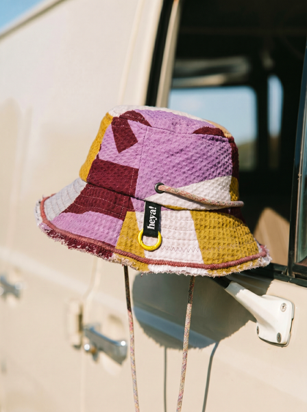 Microfibre bucket hats - Mustard