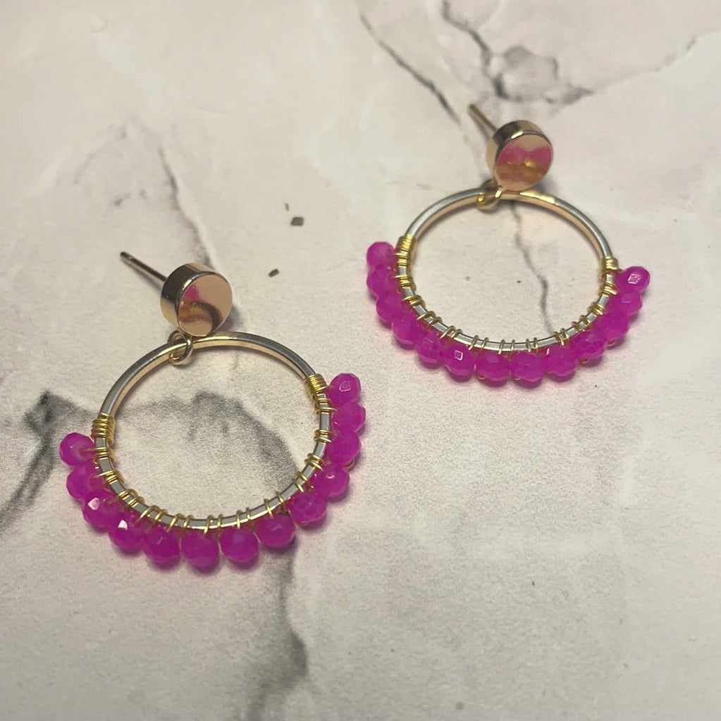 Semicircles in Hot Pink (Gold)