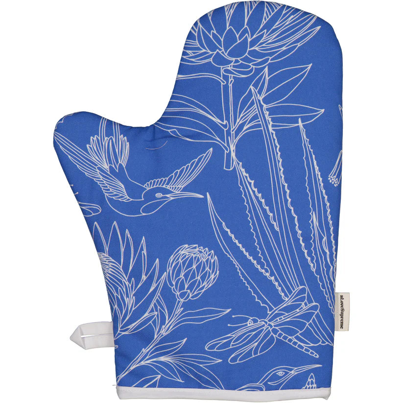 Oven Gloves (Single) / Bloom Essence (Cream on Blue)